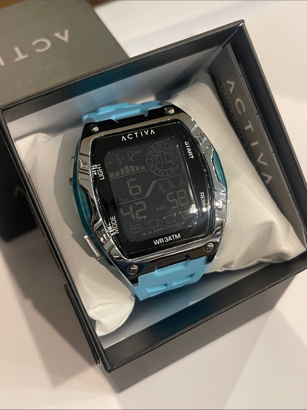 Activa Blue Digital Men's Sport Watch with Black Display ACW8130-002
